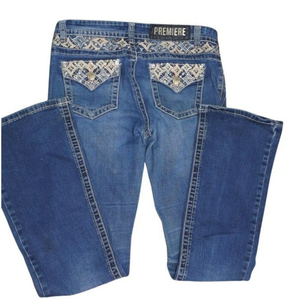 Rue 21 Girls Premiere Mid Rise Boot Jeans size 5/6    JH832